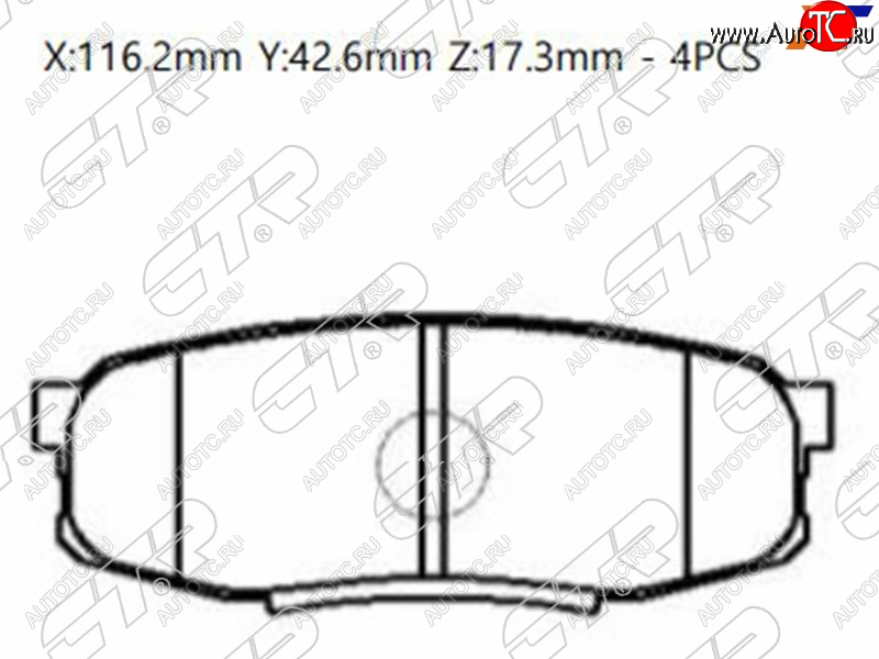 2 279 р. Колодки тормозные CTR (задние)  Lexus LX570 (J200), Toyota Land Cruiser (200), Sequoia, Tundra (XK50)  с доставкой в г. Москва