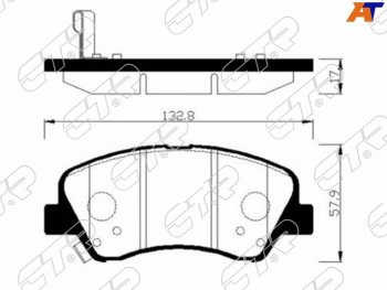 Колодки тормозные CTR (передние) Hyundai Solaris RBr хэтчбэк рестайлинг (2014-2017)