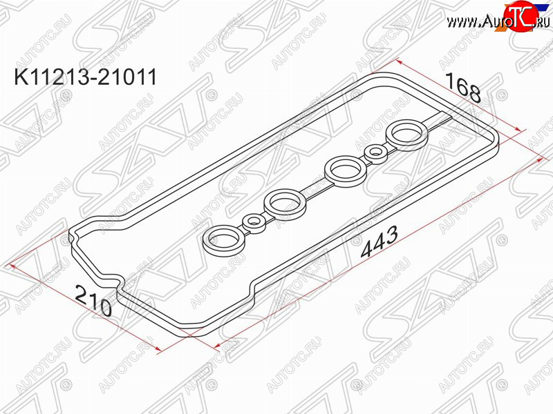 399 р. Прокладка клапанной крышки (1NZ-FE, 2NZ-FE) SAT  Toyota Corolla  E120 (2000-2004) седан дорестайлинг, универсал дорестайлинг, хэтчбек 5 дв. дорестайлинг  с доставкой в г. Москва