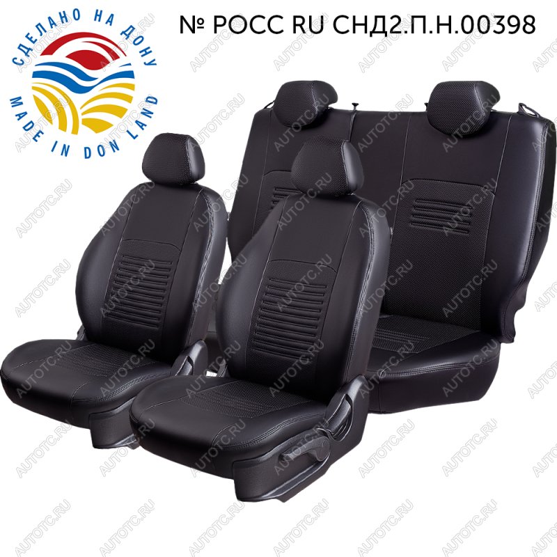 9 449 р. Чехлы для сидений (РЗС60/4, Экокожа Илана+Орегон) ТУРИН Lord Auto  Geely GC6 (2014-2017) (черный)  с доставкой в г. Москва