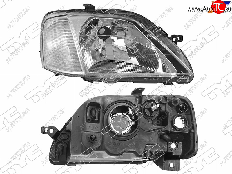 4 499 р. Фара правая (под корректор, хрусталь) TYC Renault Logan 1 дорестайлинг (2004-2010)  с доставкой в г. Москва