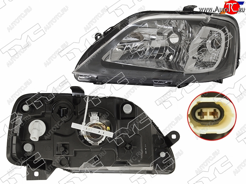 5 549 р. Фара левая (под корректор) TYC Renault Logan 1 дорестайлинг (2004-2010)  с доставкой в г. Москва