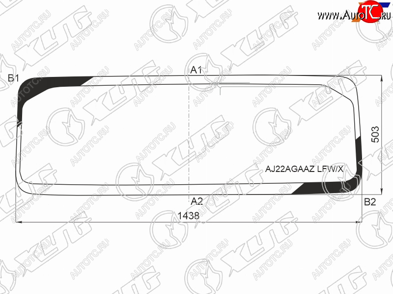 11 749 р. Стекло лобовое (Антенна) XYG  Jeep Wrangler  JL (2018-2024)  с доставкой в г. Москва