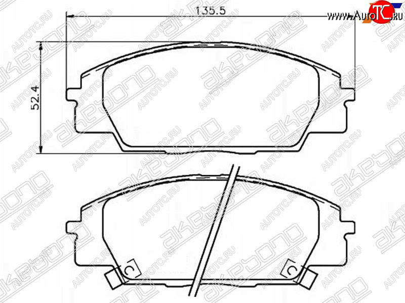 3 299 р. Колодки тормозные перед FL-FR SAT  Honda Civic ( FN,  FK,FN) (2005-2012) купе дорестайлинг, хэтчбэк 5 дв. дорестайлинг, купе рестайлинг, хэтчбэк 5 дв. рестайлинг  с доставкой в г. Москва