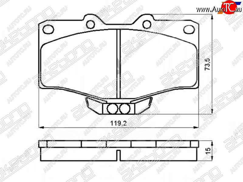 1 999 р. Колодки тормозные перед FL-FR SAT  Toyota Fortuner AN50/AN60 дорестайлинг (2004-2008)  с доставкой в г. Москва