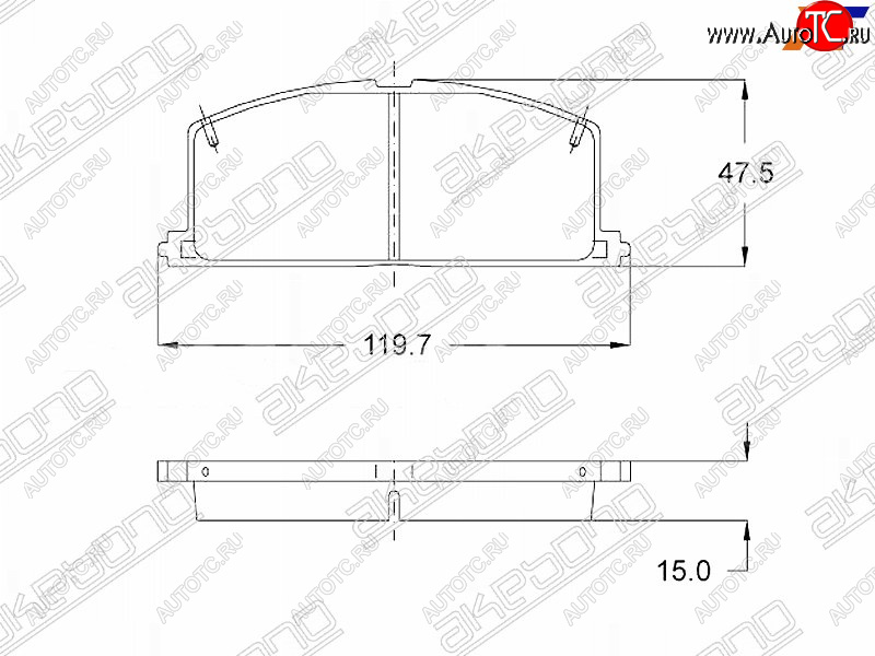 1 549 р. Колодки тормозные перед FL-FR SAT  Toyota Caldina ( T190,  T210,  T240) - Sprinter ( E100,  E110)  с доставкой в г. Москва