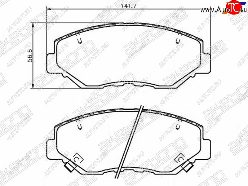 1 849 р. Колодки тормозные перед FL-FR SAT Honda Accord CL седан дорестайлинг (2002-2005)  с доставкой в г. Москва