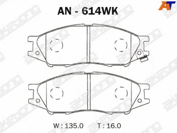 2 289 р. Колодки тормозные перед FR-FL SAT  Nissan Bluebird Sylphy  седан - Sunny  B15  с доставкой в г. Москва. Увеличить фотографию 1