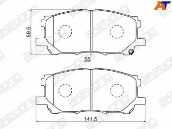 1 659 р. Колодки тормозные перед FL-FR SAT  Lexus RX300  XU30 (2003-2006), Lexus RX330  XU30 (2003-2006), Lexus RX350 ( XU30,  AL10,  AL20) (2003-2019), Toyota Harrier ( XU10,  XU30,  XU60,  XU80) (1997-2025)  с доставкой в г. Москва. Увеличить фотографию 1