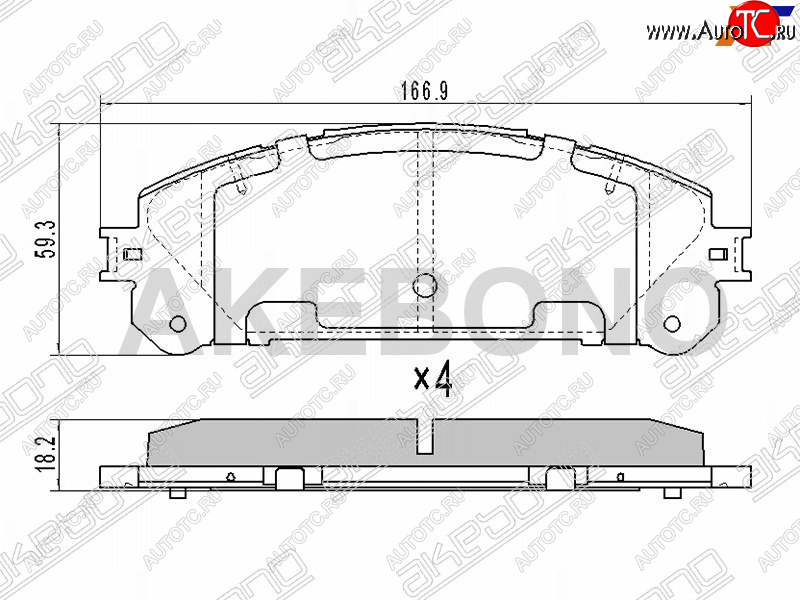 3 299 р. Колодки тормозные перед FL-FR SAT Toyota Highlander XU40 рестайлинг (2010-2013)  с доставкой в г. Москва