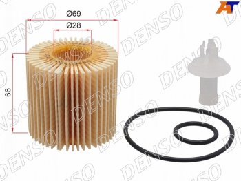 699 р. Фильтр масляный (картридж) DENSO Lexus RX350 AL10 дорестайлинг (2008-2012)  с доставкой в г. Москва. Увеличить фотографию 1
