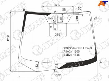 13 249 р. Стекло лобовое (Датчик дождя Молдинг) XYG  Toyota Alphard  H30 - Vellfire  2  с доставкой в г. Москва. Увеличить фотографию 1