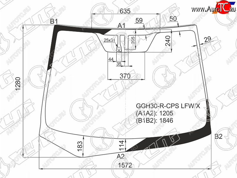 13 249 р. Стекло лобовое (Датчик дождя Молдинг) XYG  Toyota Alphard  H30 - Vellfire  2  с доставкой в г. Москва