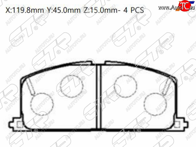 1 699 р. Колодки тормозные перед FL-FR SAT  Toyota Caldina (T190,  T210,  T240), Corolla (E150,  E140,  E170,  E180,  E210), Sprinter (E100,  E110)  с доставкой в г. Москва