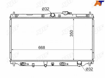 Радиатор SAT Honda Accord CA седан (1985-1989)