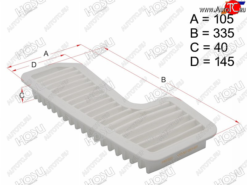 579 р. Фильтр воздушный HOSU  Toyota Mark 2 (X100,  Qualis,  X110), RAV4 (CA20,  XA30,  XA305,  XA40,  XA50)  с доставкой в г. Москва