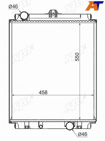 Радиатор охлаждающей жидкости SAT Mitsubishi Fuso Canter (2000-2007)
