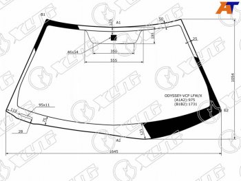 Стекло лобовое (Assembly США) XYG Honda (Хонда) Odyssey (Олдиссей)  3 (2004-2008) 3