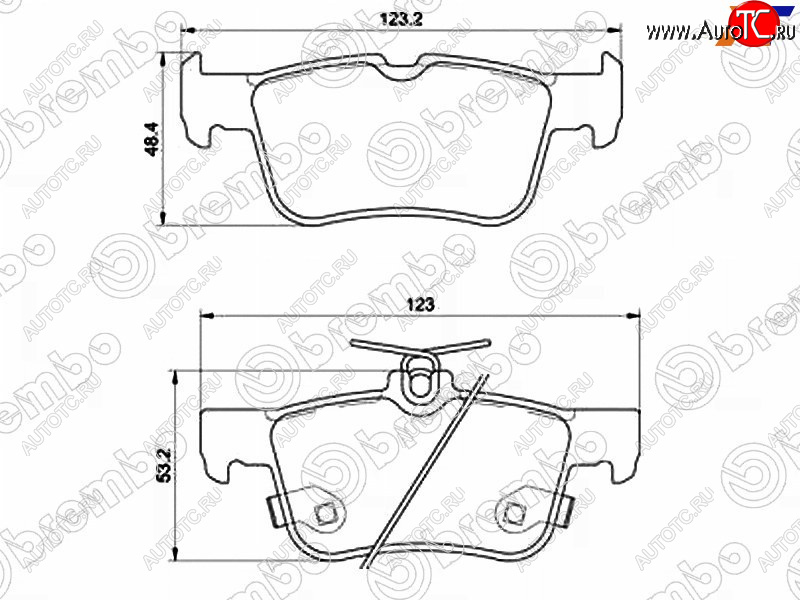 6 399 р. Колодки тормозные задние RH-LH SAT  Ford Galaxy  CK,CD390 - S-Max  CJ  с доставкой в г. Москва