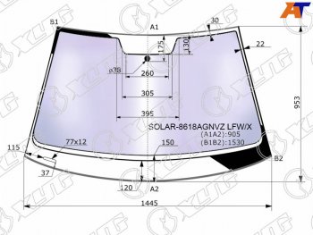 25 799 р. Стекло лобовое (Атермальное Молдинг) XYG Volkswagen Golf 7 дорестайлинг, хэтчбэк 5 дв. (2012-2017)  с доставкой в г. Москва. Увеличить фотографию 2