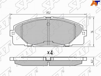 Колодки тормозные перед FL-FR SAT Toyota Hiace Regius (1997-2002)  (с керамическим наполнением)