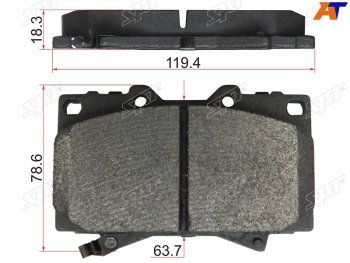 1 859 р. Колодки тормозные перед FL-FR SAT  Toyota Land Cruiser 100 дорестайлинг (1998-2002) (с керамическим наполнением)  с доставкой в г. Москва. Увеличить фотографию 2