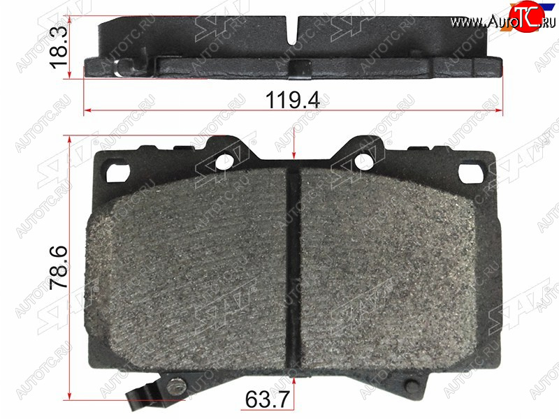 1 859 р. Колодки тормозные перед FL-FR SAT   Toyota Land Cruiser  100 (1998-2007) дорестайлинг, 1-ый рестайлинг, 2-ой рестайлинг (с керамическим наполнением)  с доставкой в г. Москва