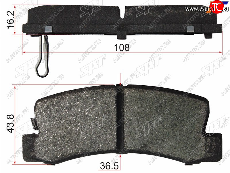 819 р. Колодки тормозные задние RH-LH SAT Toyota Corolla Levin EA100 купе (1992-1997)  с доставкой в г. Москва