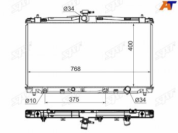 6 849 р. Радиатор SAT  Lexus ES250  XV60 (2012-2015), Lexus ES300h  XV60 (2012-2015), Lexus ES350  XV60 (2012-2018), Toyota Avalon  4 (2012-2018), Toyota Camry  XV50 (2011-2014)  с доставкой в г. Москва. Увеличить фотографию 1