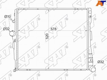 7 249 р. Радиатор SAT  BMW X3  E83 (2003-2009)  с доставкой в г. Москва. Увеличить фотографию 1