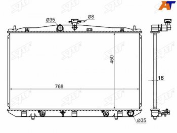 Радиатор охлаждающей жидкости SAT  Lexus (Лексус) RX350 (Р)  AL10 (2008-2015), Toyota (Тойота) Sienna (Сьена)  XL30 (2010-2017)