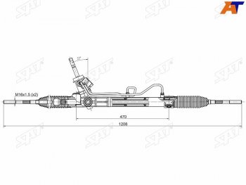 Рейка рулевая гидравлическая LHD SAT Chevrolet Cruze J300 седан рестайлинг (2012-2015)