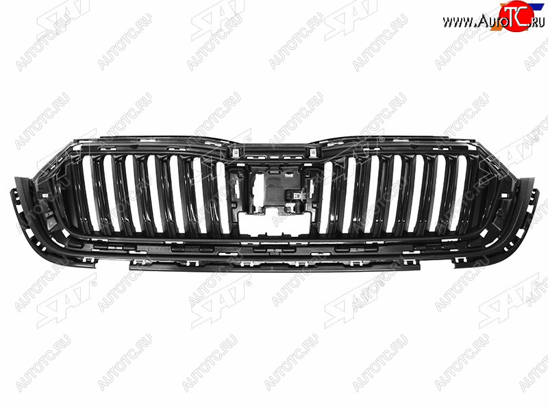 5 649 р. Решетка радиатора SAT  Skoda Octavia  А8 (2019-2022) лифтбэк (молдинг хром)  с доставкой в г. Москва