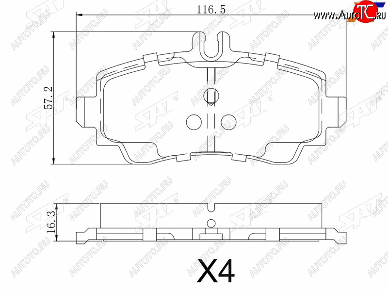 1 199 р. Колодки тормозные перед FL-FR SAT  Mercedes-Benz A class  W168 (1997-2004) хэтчбэк 5 дв.  с доставкой в г. Москва