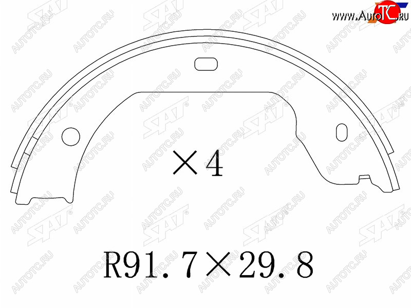 1 649 р. Колодки барабанные задние RH-LH SAT BMW X5 F15 (2013-2018)  с доставкой в г. Москва