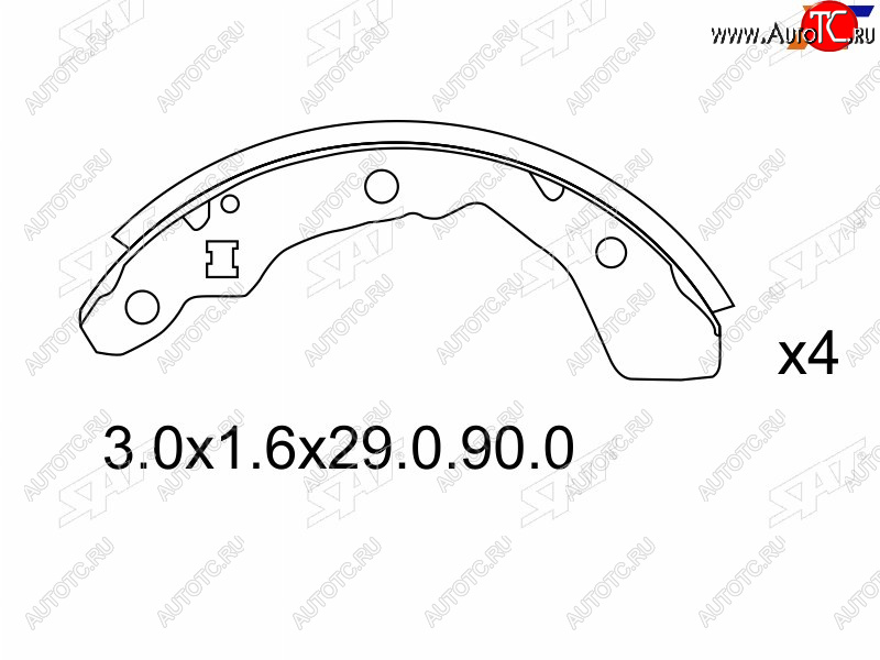 1 399 р. Колодки тормозные задние RH-LH SAT     Honda Logo (1996-2001)  с доставкой в г. Москва