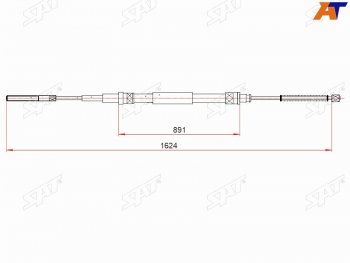 Трос ручного тормоза LH-RH SAT Volkswagen (Волксваген) Passat (Пассат)  B4 (1993-1996) B4 седан, универсал