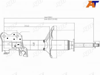 Стойка передняя RH SAT Nissan Almera Classic седан B10 (2006-2013)