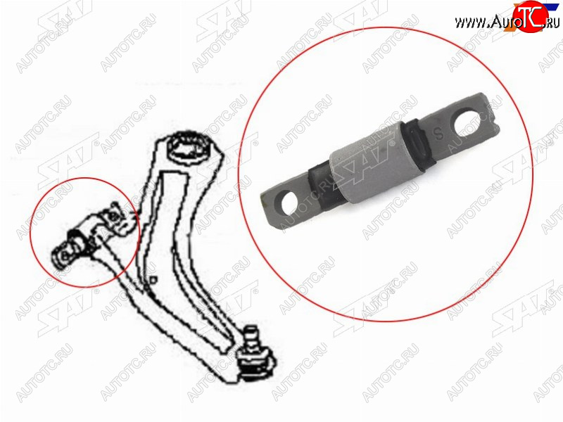 579 р. Сайлентблок рычага передний FR SAT Nissan X-terra 2 N50 рестайлинг (2009-2015)  с доставкой в г. Москва