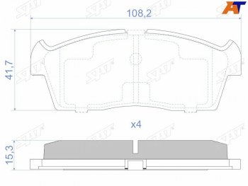 Колодки тормозные передние FR-FL SAT Suzuki Aerio RA21S, RC51S седан дорестайлинг (2001-2003)