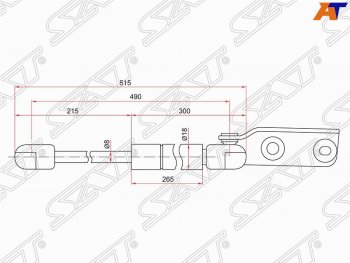 Правый упор крышки багажника SAT Nissan Wingroad 2 Y11 дорестайлинг универсал (1999-2001)