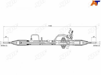 12 999 р. Рейка рулевая LHD SAT  Mitsubishi L200 ( 3 K74T,  4,  5 KK,KL) - Pajero Sport ( PB,  QE,  QF)  с доставкой в г. Москва. Увеличить фотографию 2