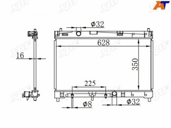 Радиатор SAT Toyota Vitz XP90 хэтчбэк 5 дв. дорестайлинг (2005-2007)