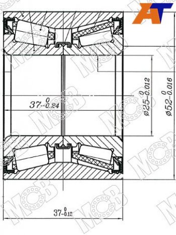 Подшипник задней ступицы MCB Nissan Note 1 E11 рестайлинг (2008-2013)