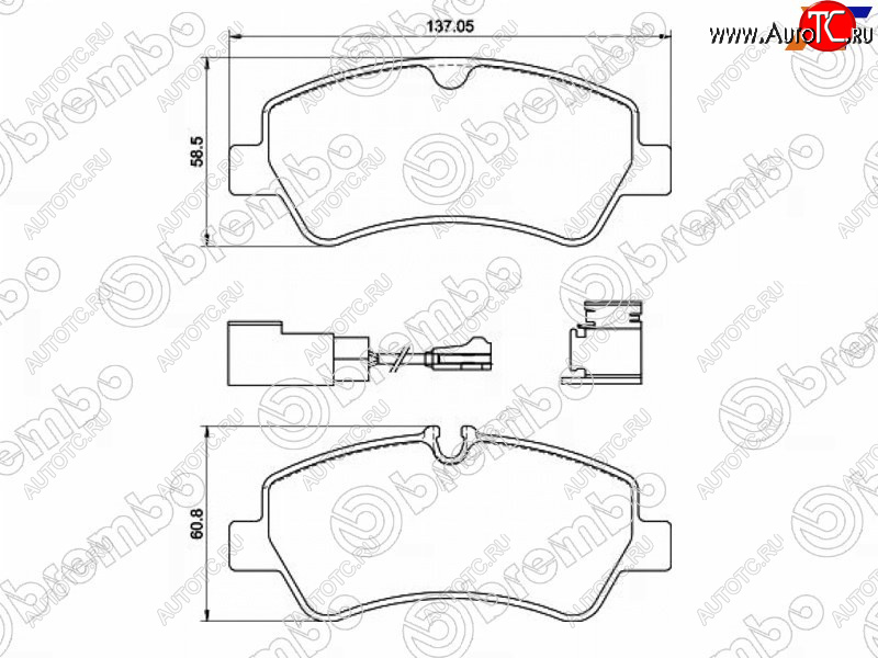 6 399 р. Колодки тормозные задние RH-LH SAT Ford Transit цельнометаллический фургон (2014-2022)  с доставкой в г. Москва