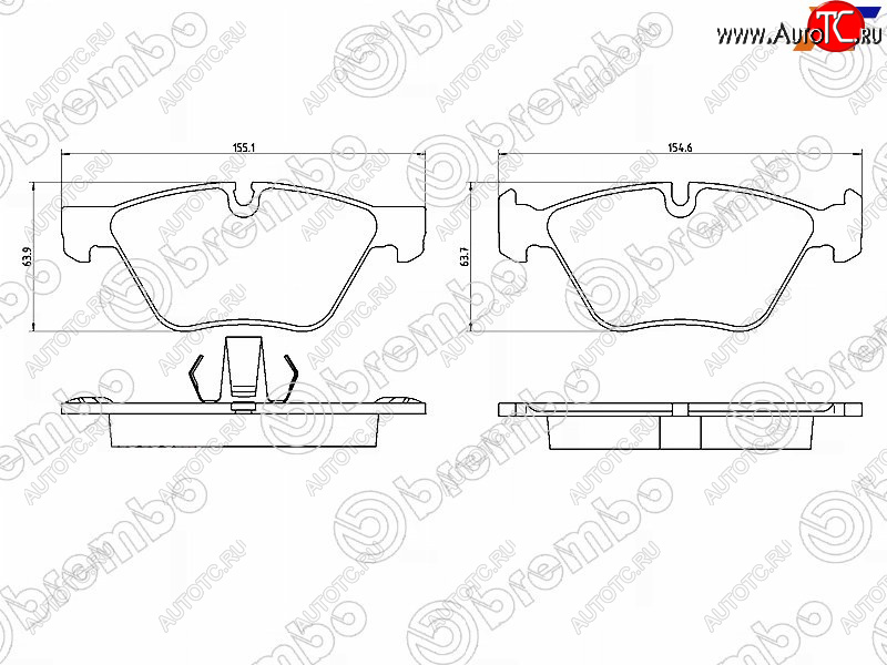 4 299 р. Колодки тормозные передние FL-FR SAT BMW 5 серия F10 седан дорестайлинг (2009-2013)  с доставкой в г. Москва