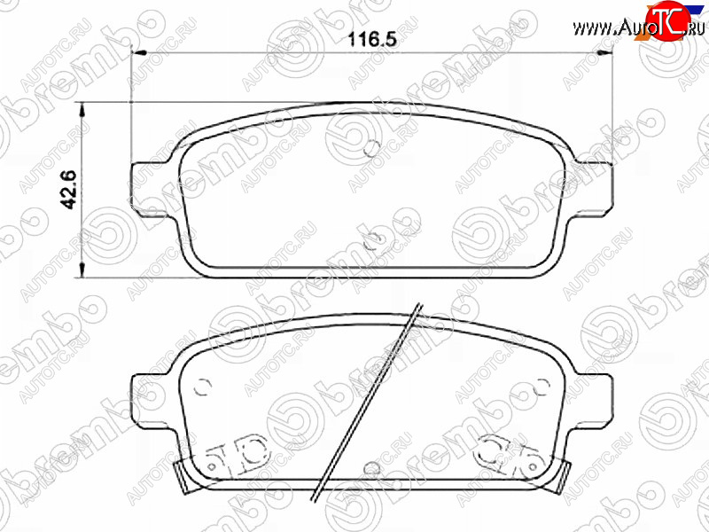 3 199 р. Колодки тормозные задние RH-LH SAT Chevrolet Cruze J305 хэтчбек рестайлинг (2012-2015)  с доставкой в г. Москва