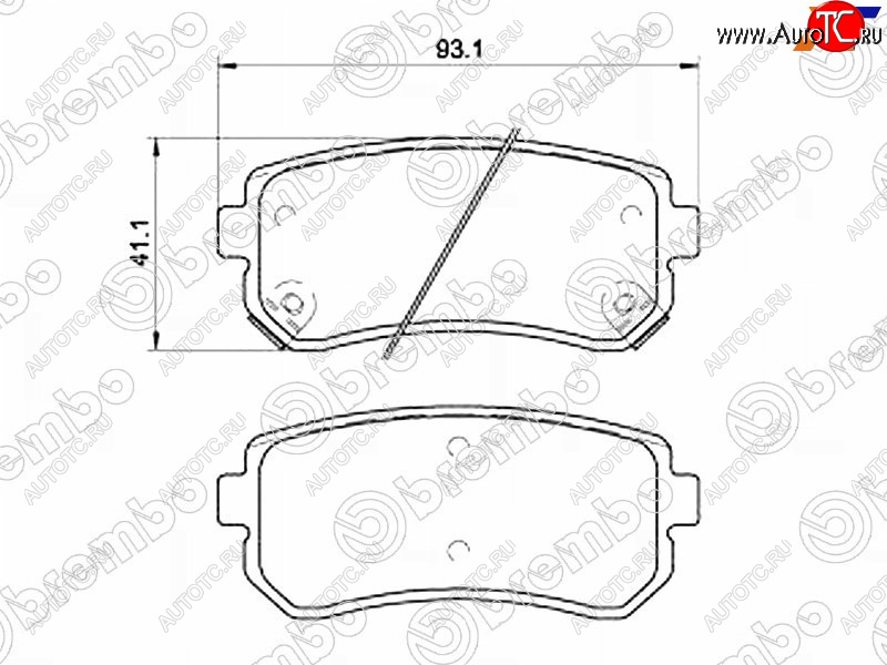 3 589 р. Колодки тормозные задние RH-LH SAT Hyundai Tucson TL рестайлинг (2018-2021)  с доставкой в г. Москва