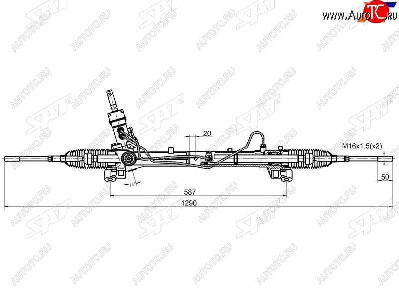 16 999 р. Рейка рулевая ЭГУР LHD SAT Ford Focus 2 универсал рестайлинг (2007-2011)  с доставкой в г. Москва