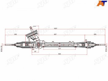 Рейка рулевая LHD SAT Nissan Tiida 1 седан C11 рестайлинг (2010-2014)